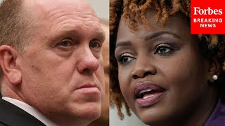 'That's A Bunch Of Bulls!': Tom Homan Rips Karine JeanPierre At Major GOP Event