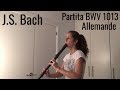 Js bach  partita bwv 1013 allemande on recorder lobke sprenkeling