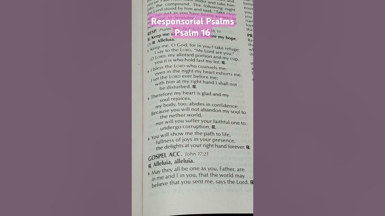 Responsorial Psalms Psalm 16 #dailymass #dailymass #catholicdevotion #pray #song #catholiclife