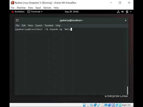 Text Command of Espeak command in linux