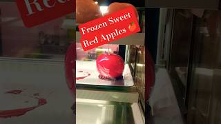 🍎🍎 Frozen Sweet Red Apples #trending #viral #fruit #apple #shorts #frozen #sweet #yummy #food #video