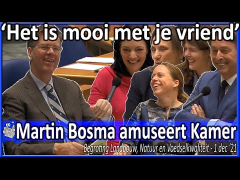 Martin Bosma amuseert Kamer tijdens voorzitterschap begroting LNV - Tweede Kamer