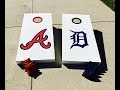 Custom Baseball Cornhole Boards Paint & Decals Custom Baseball Cornhole Boards Paint & Decals
