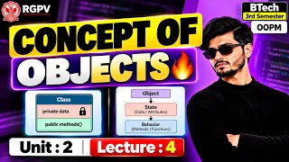 Concept of Objects in OOPM 🔥 | Object-Oriented Programming | Lecture : 4 | RGPV 3rd Semester
