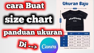Gampang ! Cara Bikin Size Chart Panduan Ukuran Pakaian / Produk Di Canva #shoppe #tiktokshop