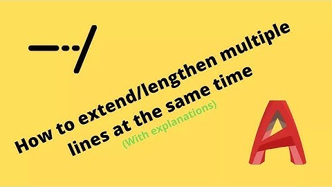 Official the easiest method: how to extend/lengthen multiple lines at the same time in AutoCAD