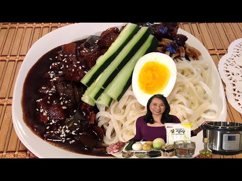 how-to-make-korean-noodles-in-black-bean-sauce-jajangmyeon-instant-pot-recipes