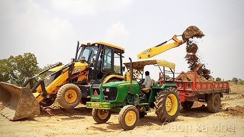 John Deere 5105 Value+++ Tractor fully loaded with mud | Jcb 3dx Machine | Jcb and Tractor Video