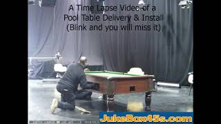 TimeLapse pool table install hire delivery party