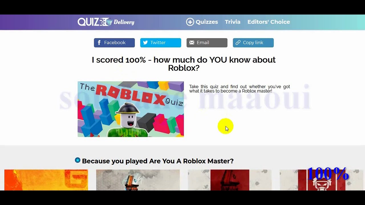 Are You A Roblox Master Quiz Answers 100 Youtube - are you a roblox master quiz answers quiz answers