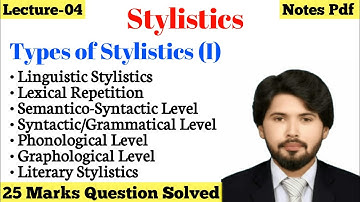 Types of Stylistics 1| Linguistic Stylistics | Lexical Repetition | Lexico-Semantic Level|Stylistics