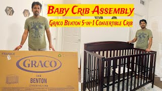 Graco Benton 5-in-1 Convertible Crib Assembly | How to Assemble Graco Baby Crib - 2023