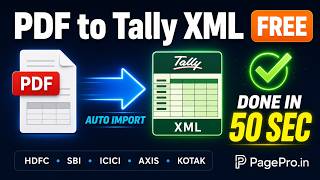 Convert Bank Statement PDF to Tally XML Free — No Manual Entry | PagePro.in