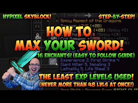Come Perfettamente Enchant Spada con Least EXP - Hypixel Skyblock