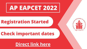 AP EAMCET 2022 application form released | Direct link here