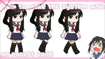 ||how to make the system walk on pocket code🚶‍♀️🚶‍♂️|| [Yandere simulator fan game 2d]