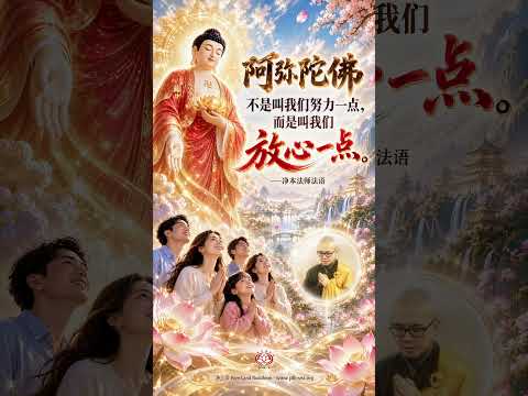 阿弥陀佛不是叫我们努力一点，而是叫我们放心一点 | 净本法师法语