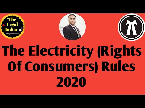 The Electricity (Rights Of Consumers) Rules 2020 #DULLB