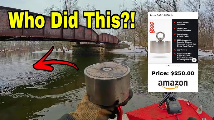 Magnet Fishing With 's Most Powerful 1,200 LB Magnet - What