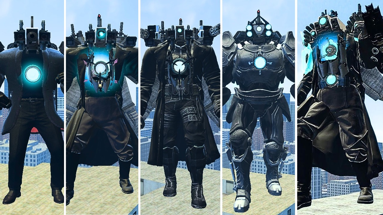 NEW ALL SIZE COMPARISON CAMERA MAN TITAN BOSSES VS SKIBIDI TOILET In Garry's Mod!