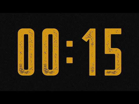 15 SECOND TIMER 🔔 Gentle Alarm [Full HD]