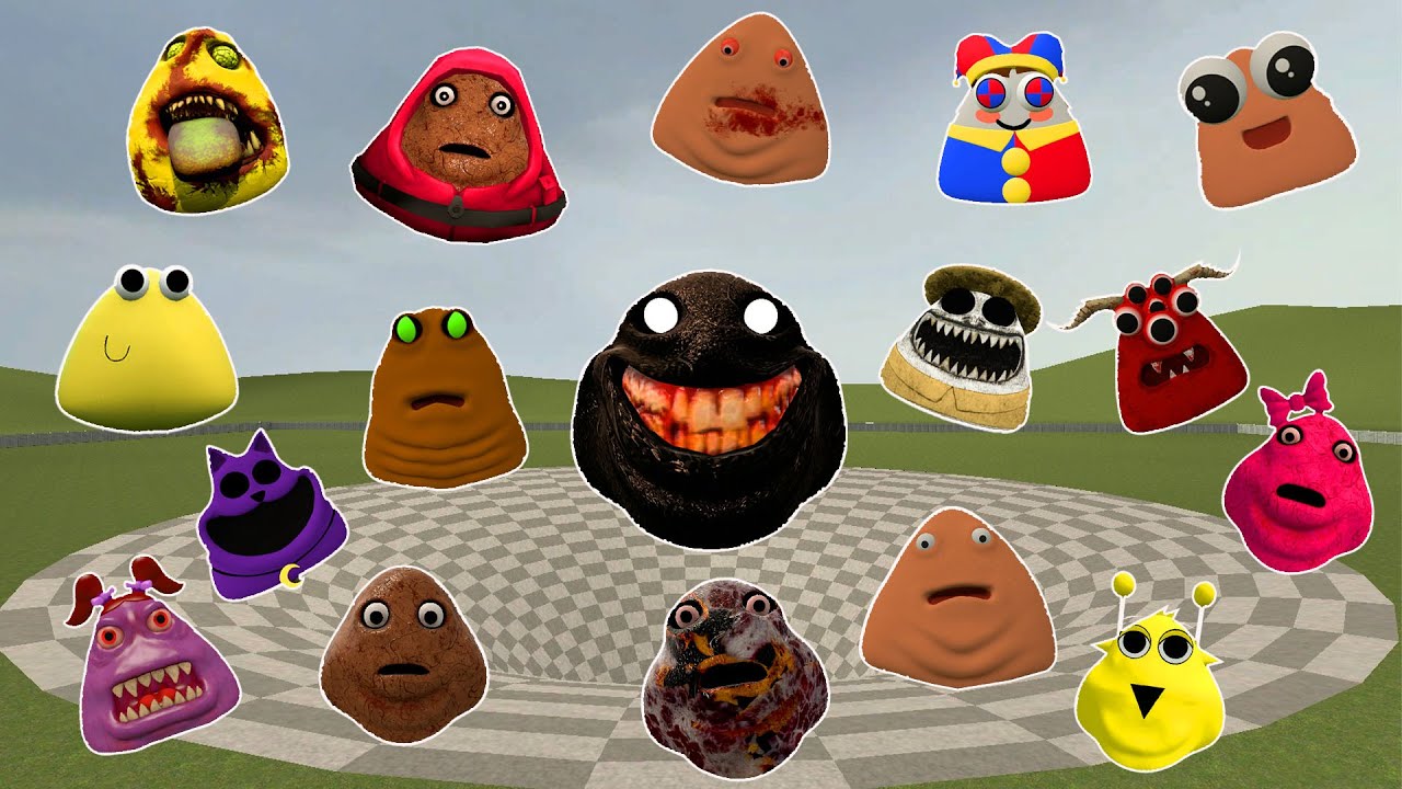 SPARTAN KICKING POU BOU FAMILY FROM BOU'S REVENGE Of POU and SCARY PINK POU in BIG FUNNEL Gmod????!