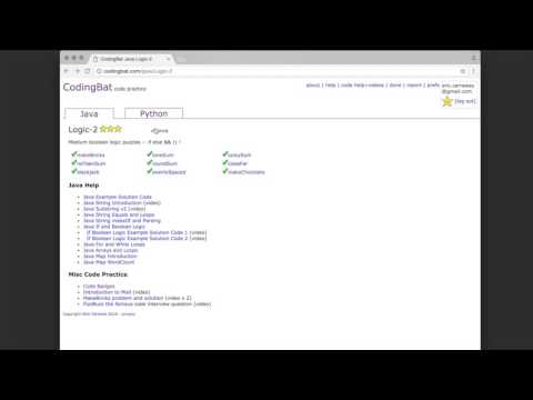 thoughts on codingbat algorithm challenges