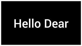 Hello Dear - Sound Effect Non Copyright Sound Effects Feesou