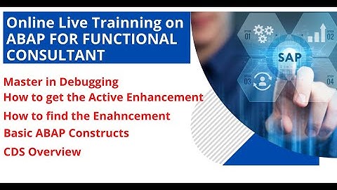 Online Live Trainning on ABAP for Functional Consultant