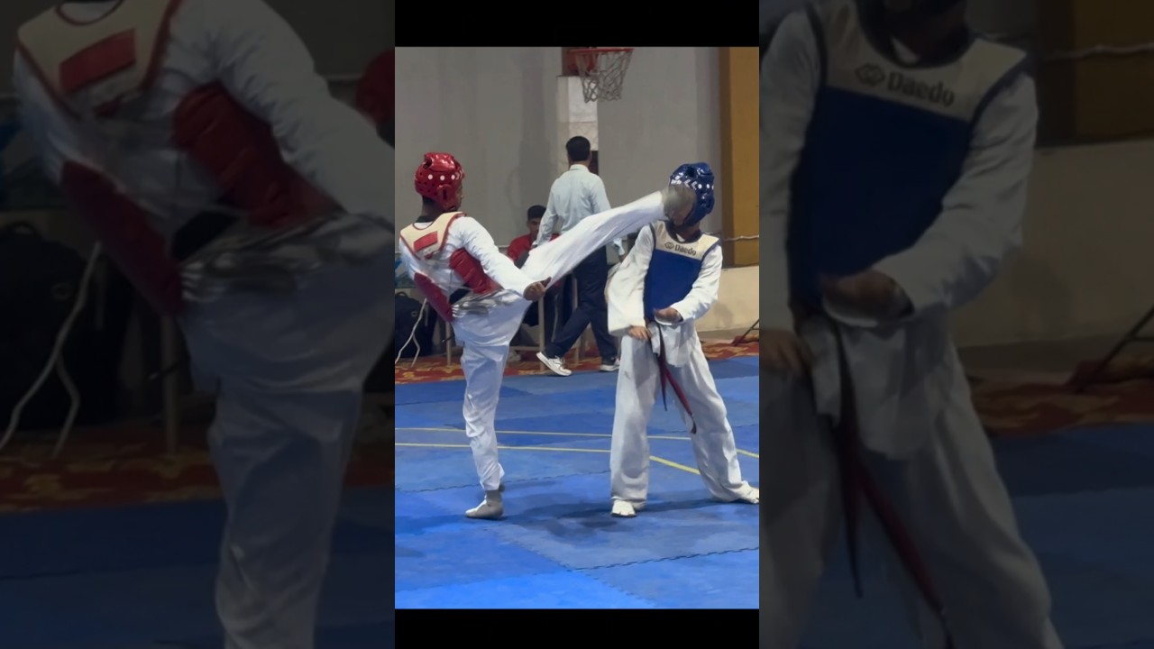 Taekwondo Fight Video | Tournament Match | Head Kick Knockout Moment 