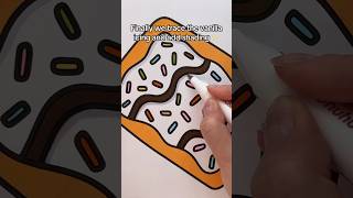 Dessert easy coloring book: pop tart 💗 #coloring #coloringbook #desserts #poptarts #markers