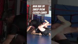 Arm bar from closed guard #jiujitsu #bjj #closedguard #sweep # #whitebelt #whitebeltbjj