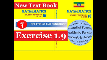 Mathematics Grade 10 Unit 1 Exercise 1.9 from new Text Book@Girma21​