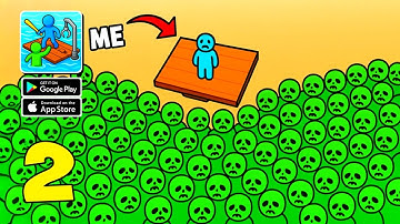 Zombie Raft - Gameplay Walkthrough Part 2 - Stickman Zombie Raft Survival! (iOS, Android)