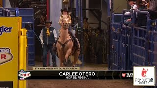 Carlee Otero and Regina take round 3 NFR Barrel racing