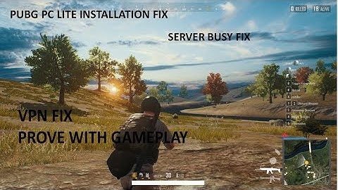 PUBG PC LITE|| NO SERVER BUSY|| LOW PING FIX