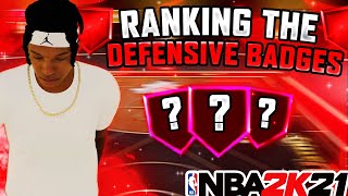 What are the BEST DEFENSIVE BADGES?? RANKING DEFENSIVE BADGES on NBA 2K21