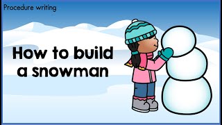 How to build a snowman  Procedure Writing  TpT