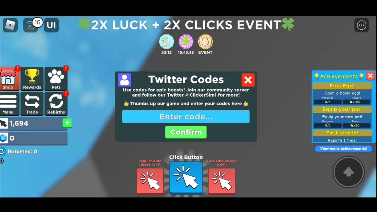 Clicker Simulator Test Server Codes