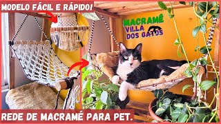 MACRAMÉ PET HAMMOCK - HOW TO MAKE A MACRAMÉ HAMMOCK - CAT BED - CRAFTS - DIY
