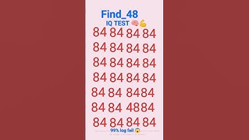 FIND 48 IQ TEST 🧠💪#quiz #puzzle #facts #iqtest #maths #mathematics #question #eyetest