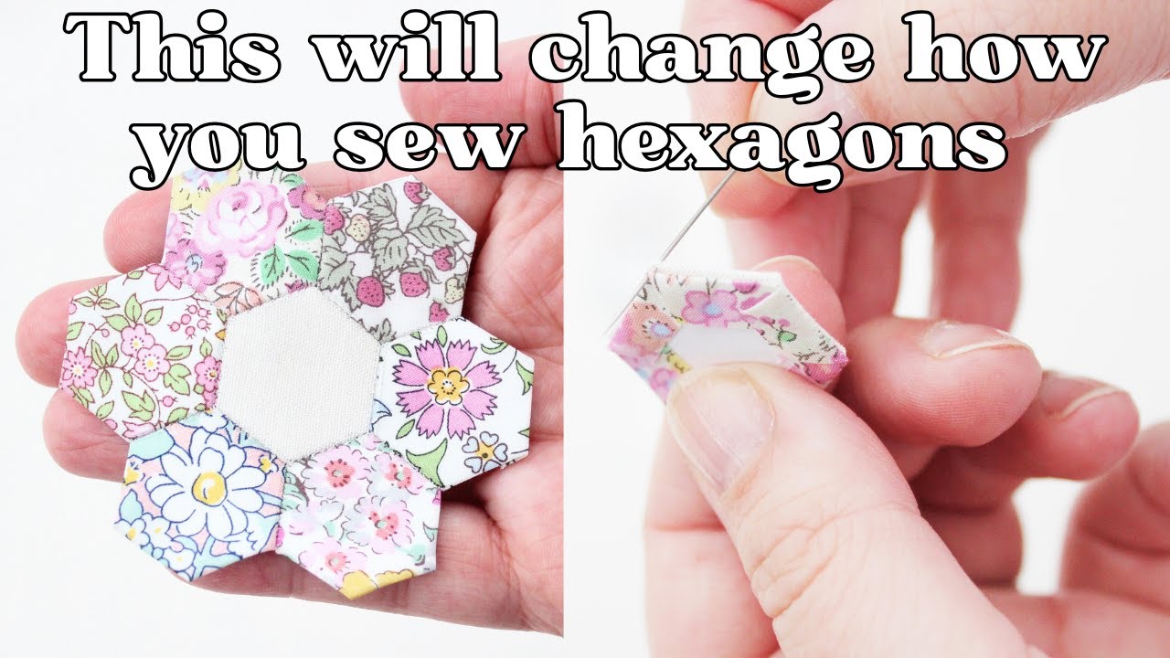 Метод непрерывного стежка — лучший способ сшивания шестиугольников в технике EPP.