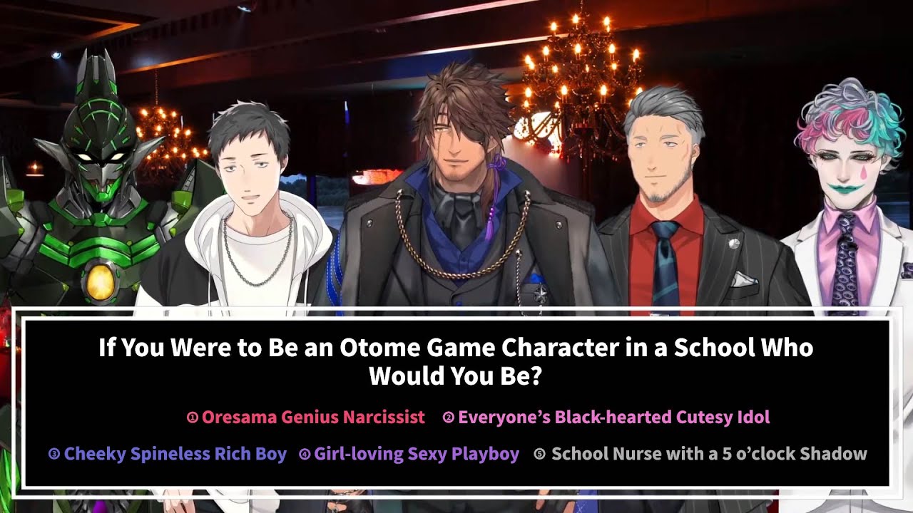 NijiGangsters Read Otome Game Lines 【Belmond/Yashiro/Chaika/Maimoto/Rikiichi/Nijisanji/Eng Sub】