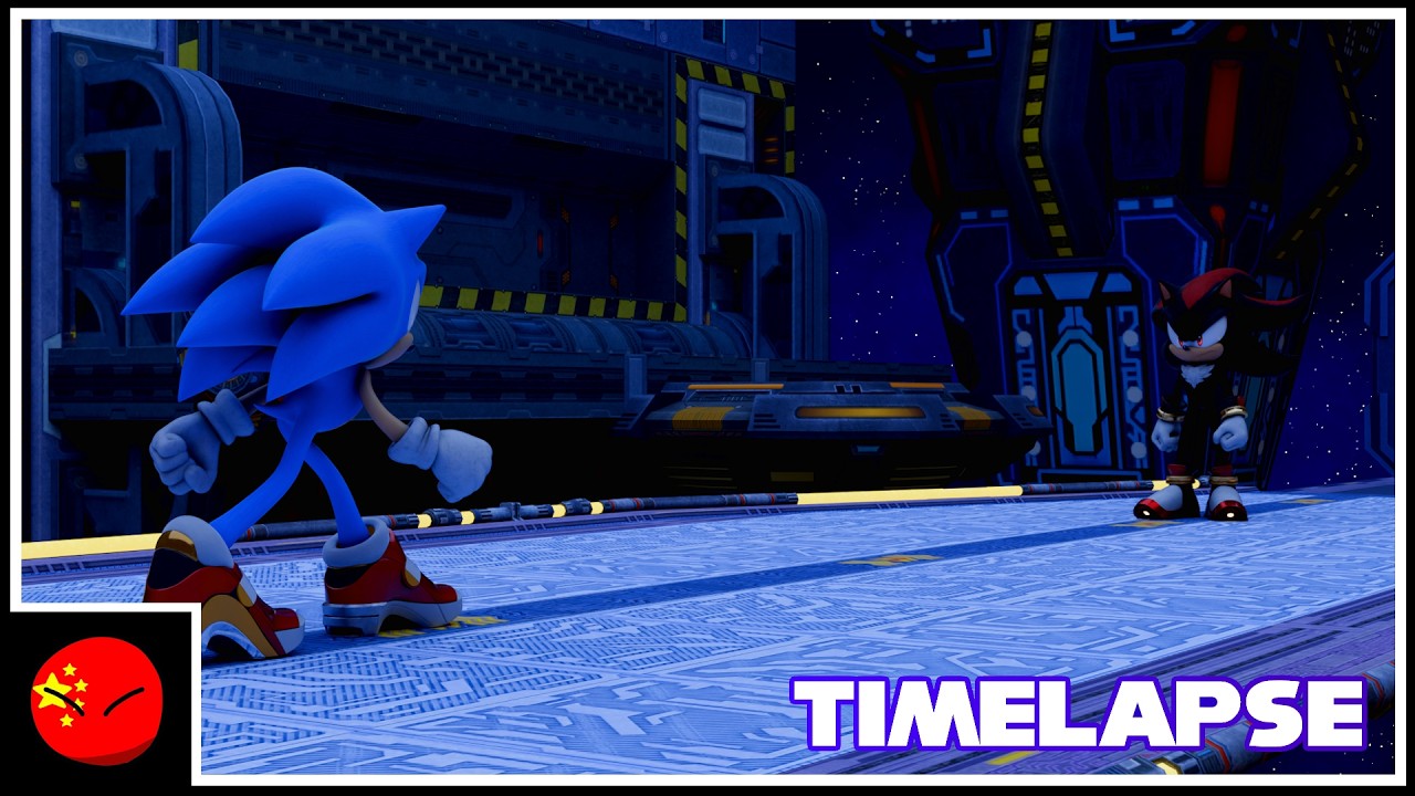 Sonic VS Shadow on ARK - 3D Art Timelapse
