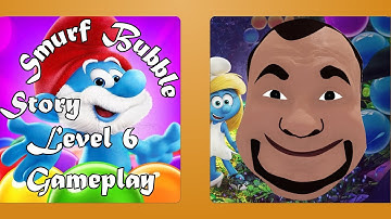 Smurfs Bubble Shooter Story 😍 Level 6 - NO BUSTER - Gameplay #6 by Sony Pictures Television ✅