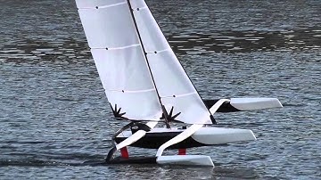 Mini40 Trimaran "MOD40" with A Rig & different rudders
