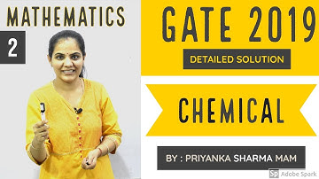 GATE 2019 Solution I Chemical Engineering I Mathematics I GATE Maths
