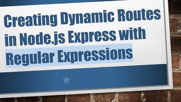 Creating Dynamic Routes in Node.js Express with Regular Expressions