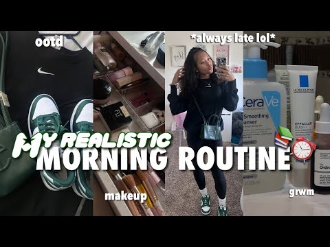 My *REALISTIC* School Morning Routine l grwm, ootd, skincare, chitchat & more