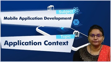 LEC08| Mobile Application Development I Application Context  by Dr. N. Shirisha